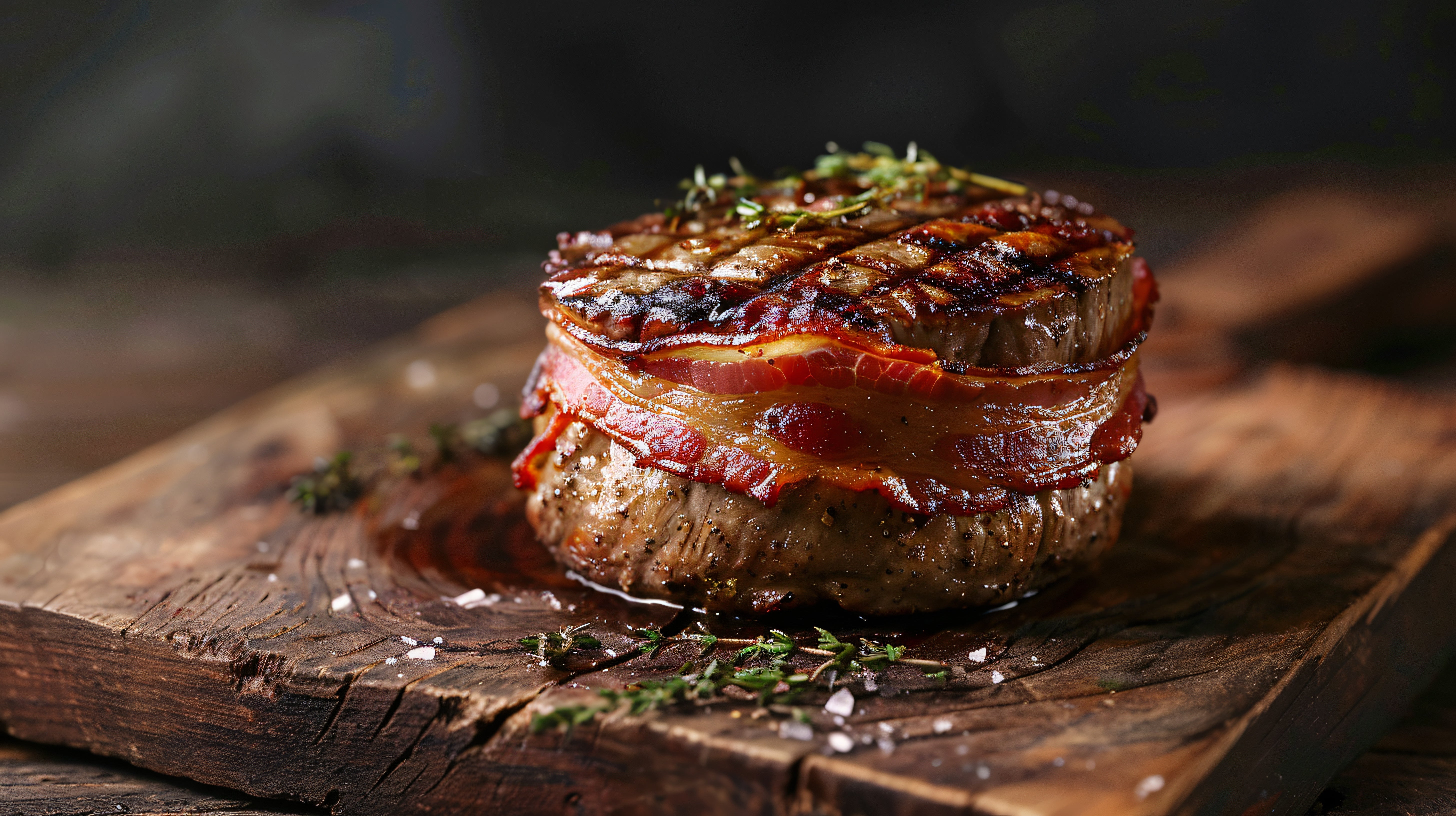 Eye Fillet Wrapped in Streaky Bacon and Finished with Butter ...