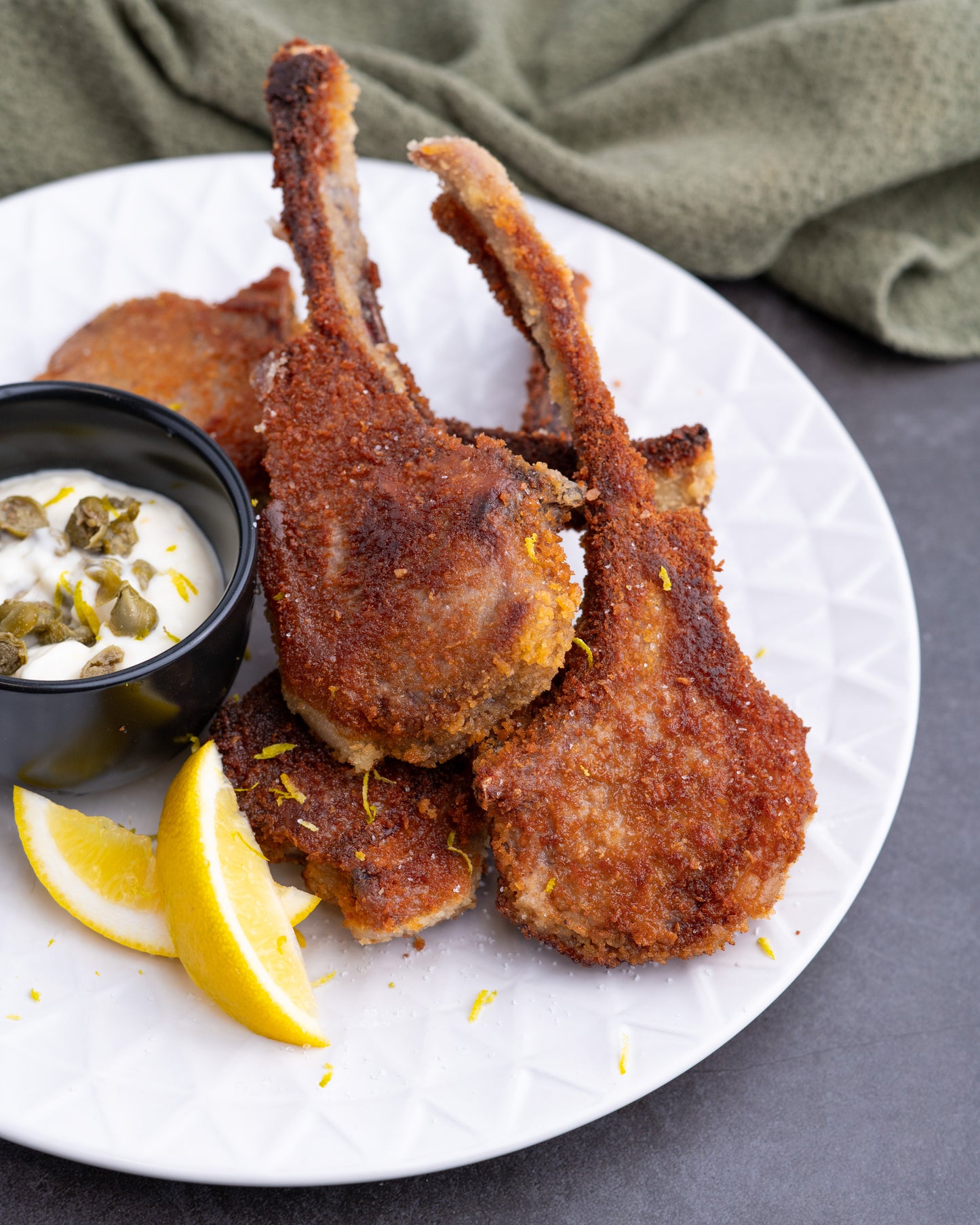 Crumbed lamb cutlets